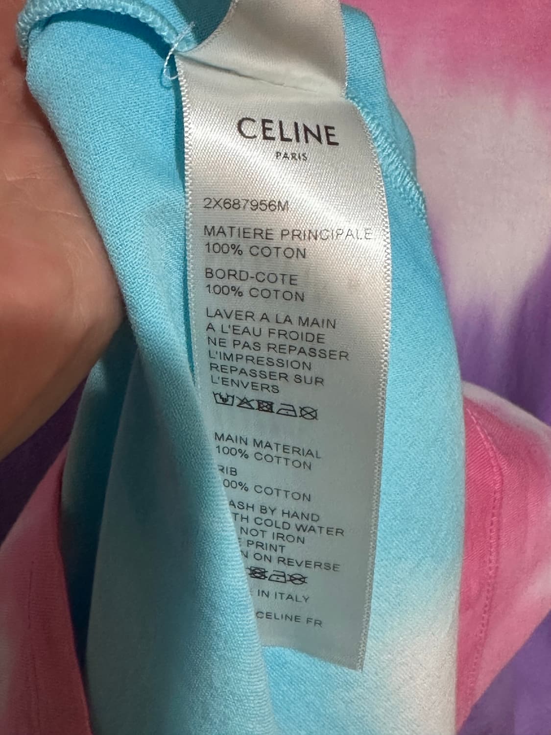 셀린느 스터드 로고 타이다이 반팔 상품이미지4