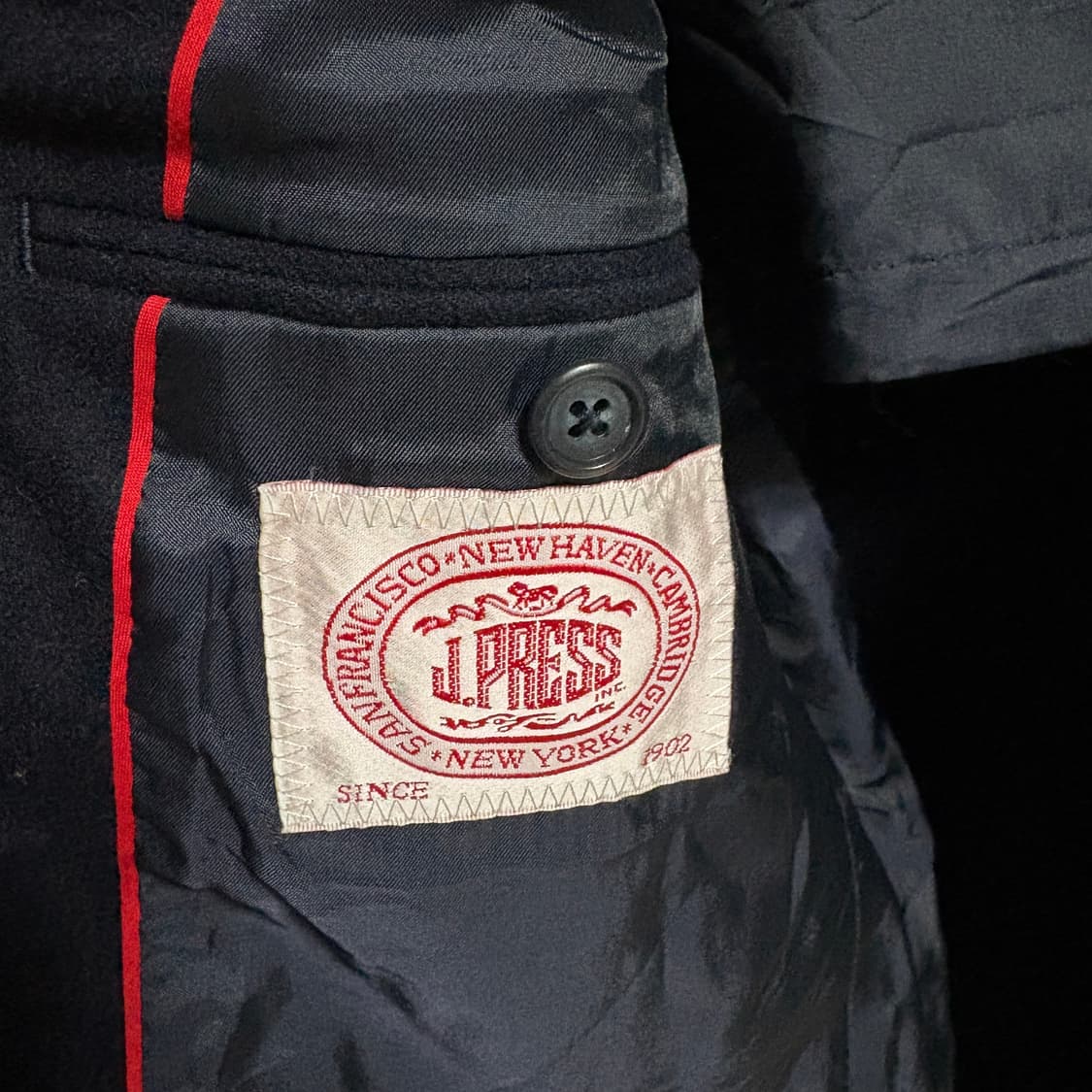 제이프레스 엔틱골드 울 금장 블레이저 자켓 / 네이비, M 상품이미지8