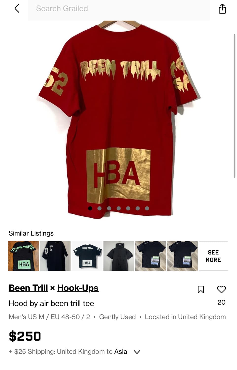 HOOD BY AIR x BEEN TRILL HBA x 빈트릴 티셔츠 상품이미지2