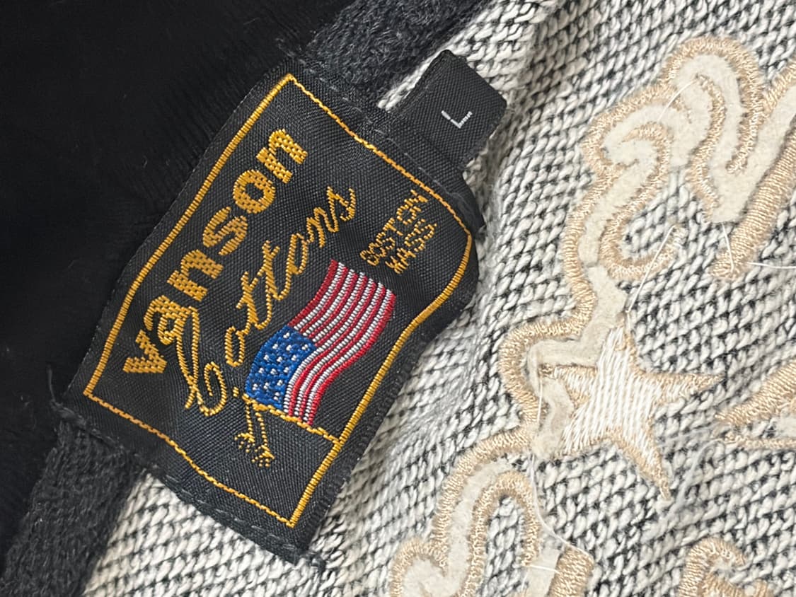 밴슨 레더 자수 로고 모터사이클 후드집업  상품이미지9