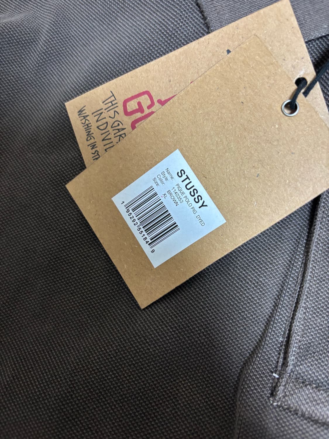스투시 클래식 피케 폴로 반팔 그린 브라운 XL 상품이미지2