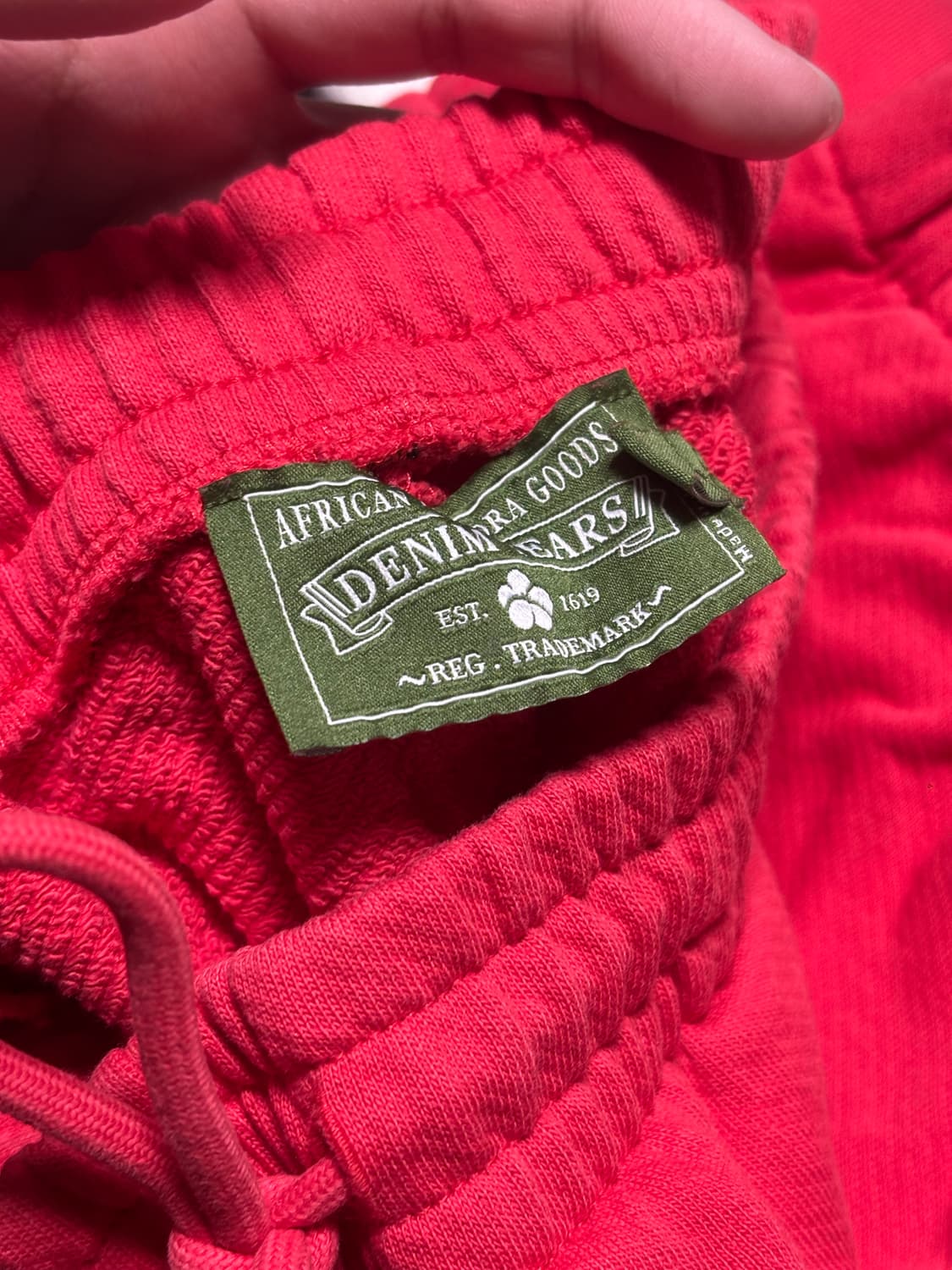 데님 티어스 빨강색 바지 상품이미지5