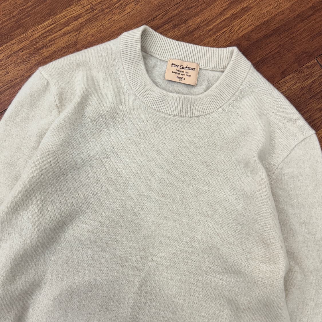 95 ZIOZIA 지오지아 캐시미어 100 아이보리 니트  상품이미지2