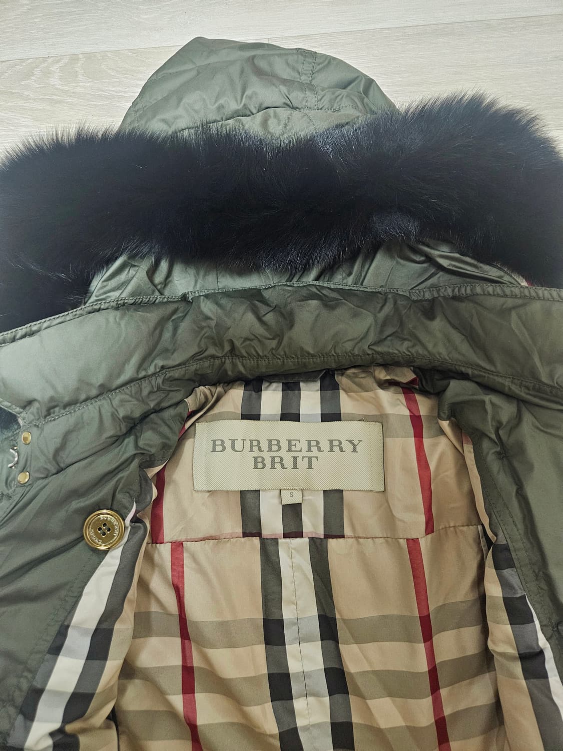 버버리 다운 패딩 코트  정품 S(55~작66) 정품  상품이미지5