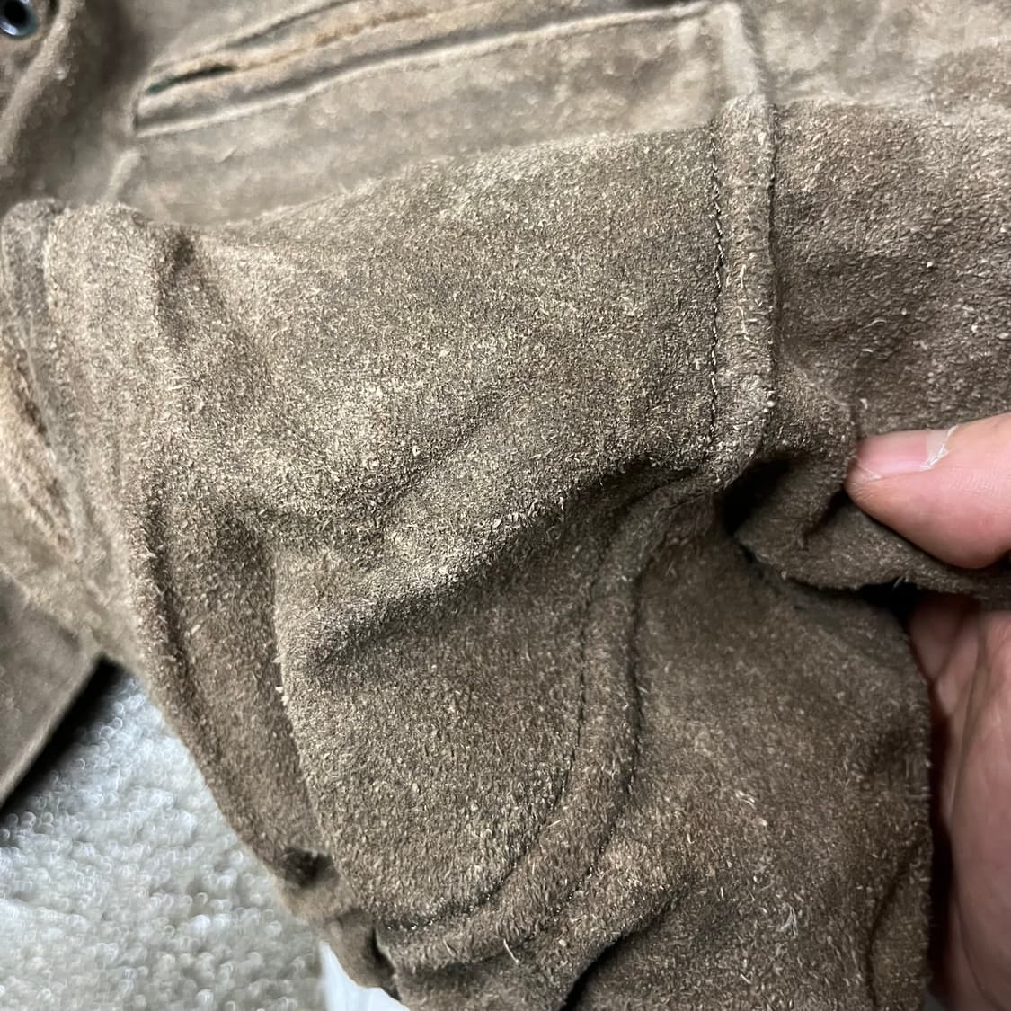 윌슨 레더 스웨이드 봄버 자켓 (105-110) 상품이미지6