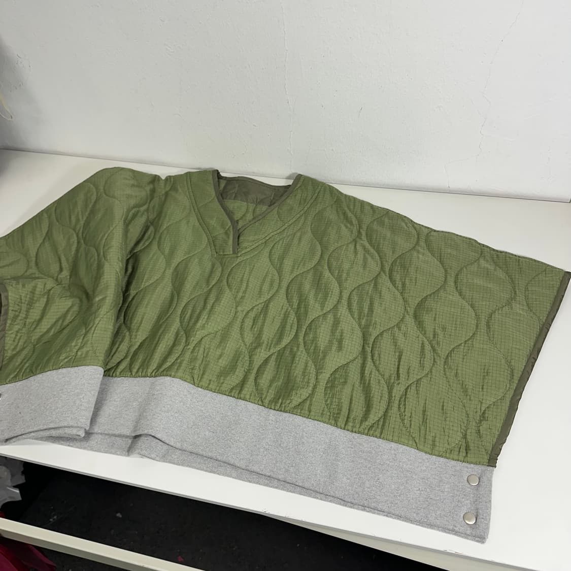 우먼FREE 올라이츠 카키 깔깔이 라이너 케이프 상품이미지1