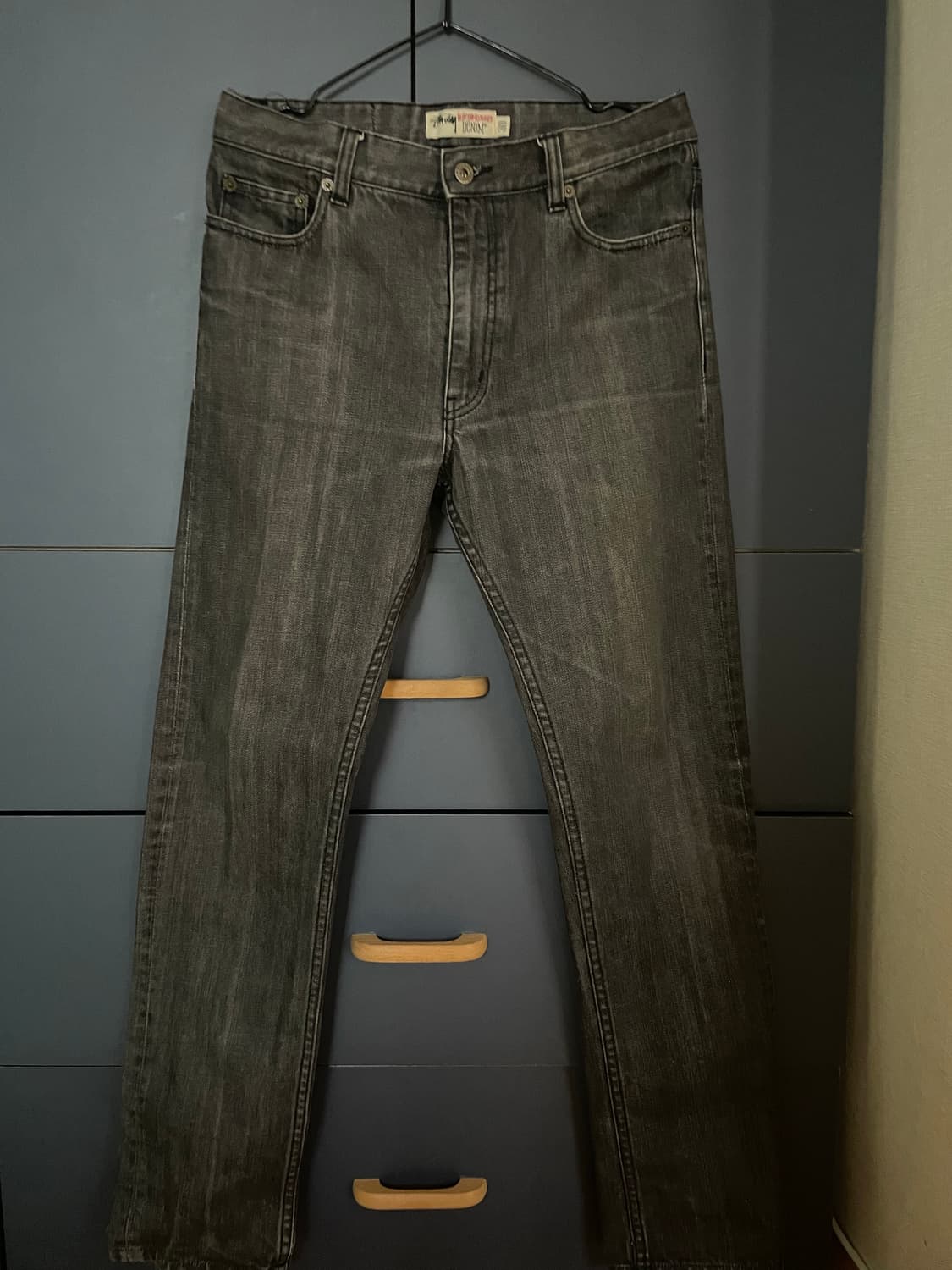 90s 스투시 rough and rugged 블랙 스트레이트진 상품이미지4