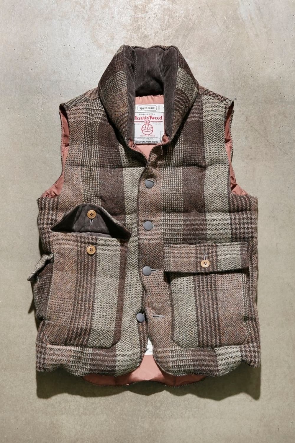 153-009<LODGE PUFFER VEST> 스펙테이터 트위드 베스트 상품이미지1