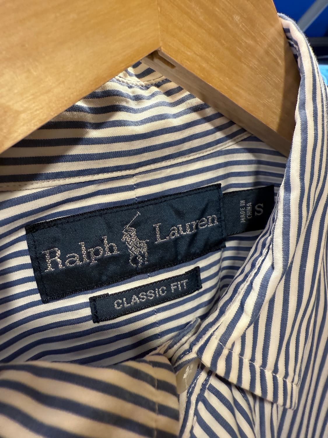 폴로 랄프로렌 옐로우포니 블루 스트라이프 반팔셔츠 상품이미지2