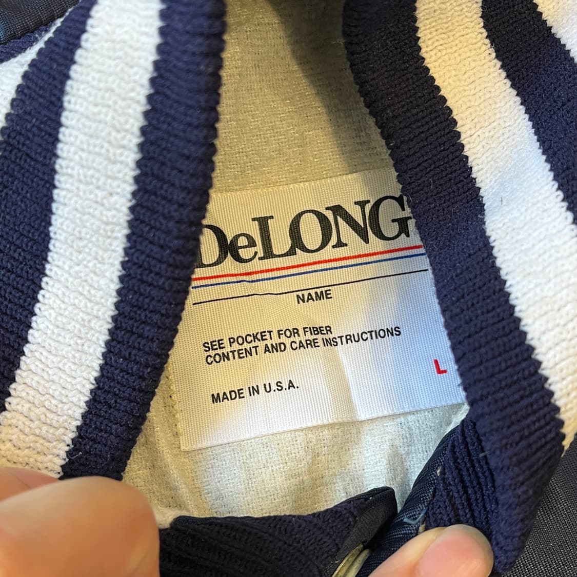 90년대 미국 생산 Delong 세틴 다크 네이비 자켓 상품이미지8