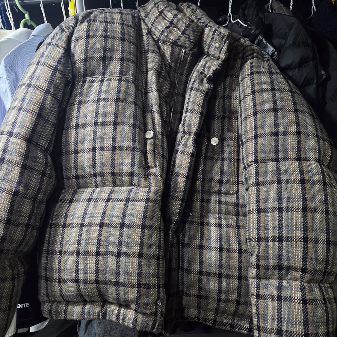 [새상품]stu 멀티 체크 패딩 상품이미지1