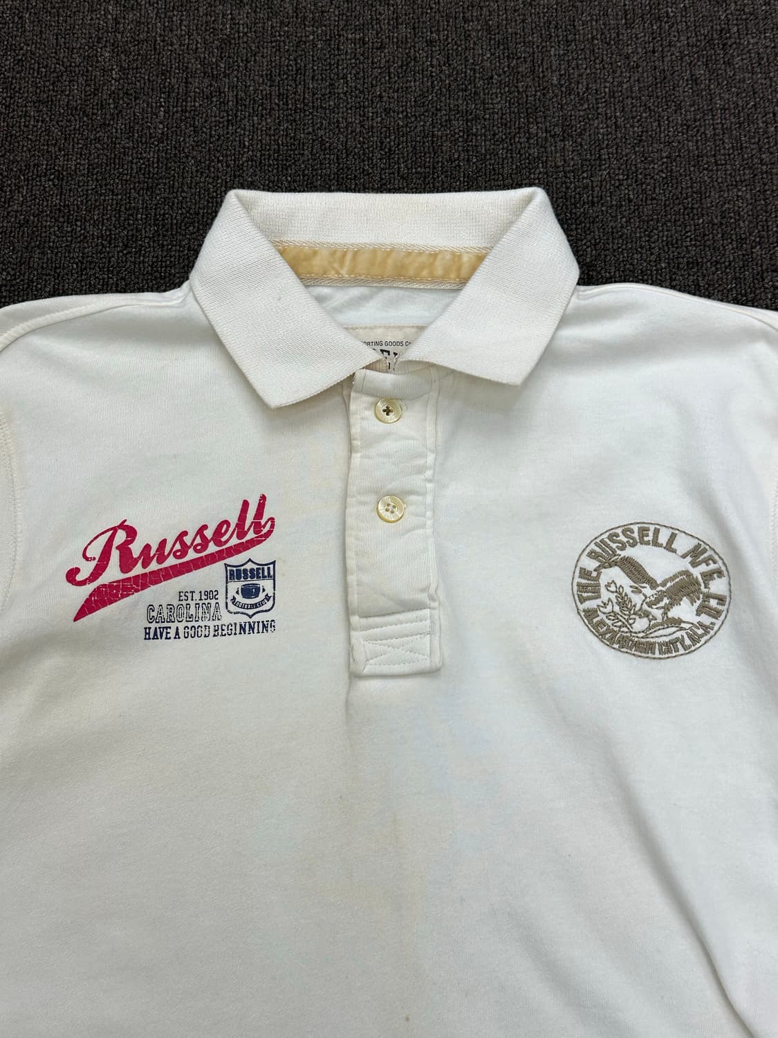 XL)Russell Athletic vintage 그래픽 폴로 셔츠 상품이미지4