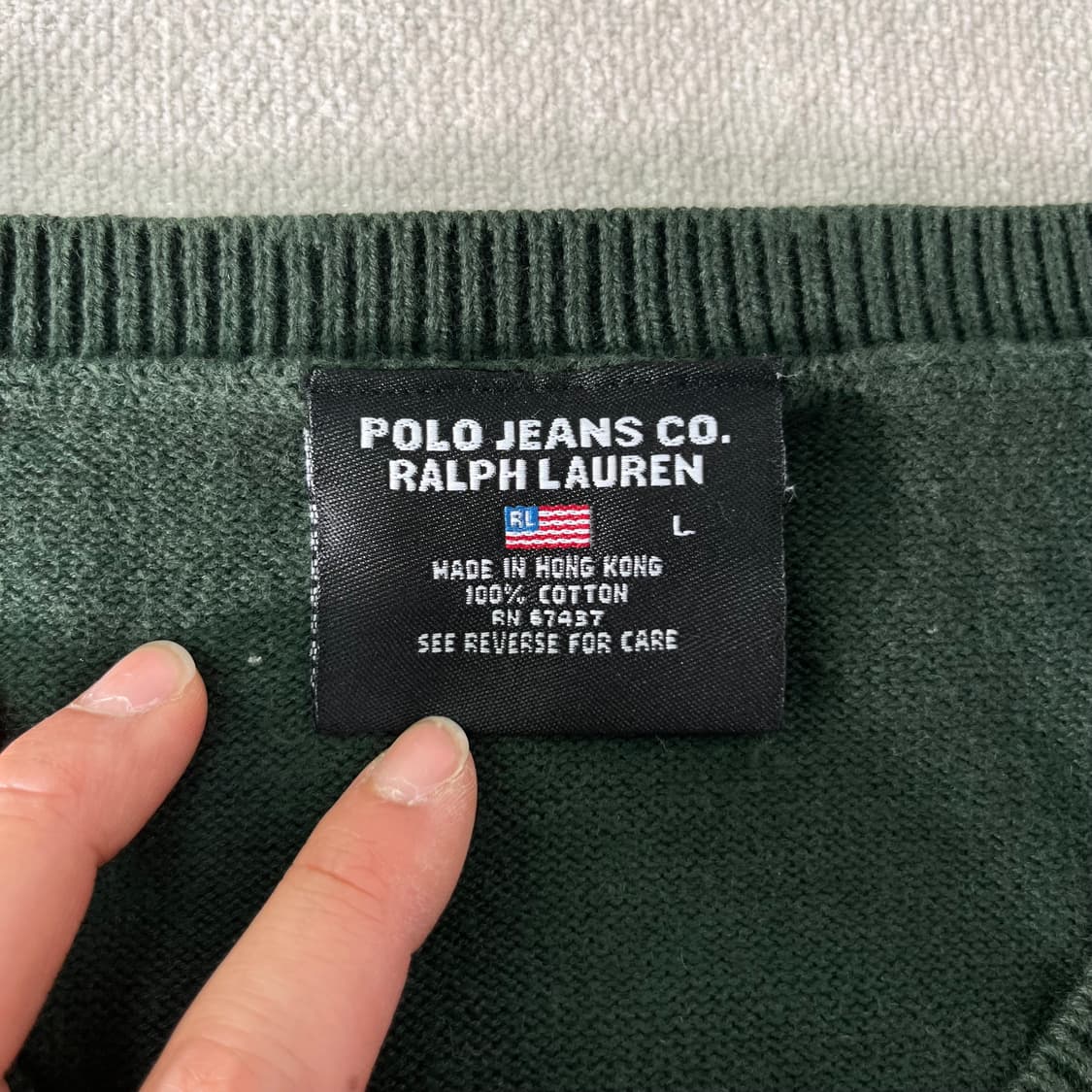 95 폴로랄프로렌 진스 코튼 니트 조끼 상품이미지3