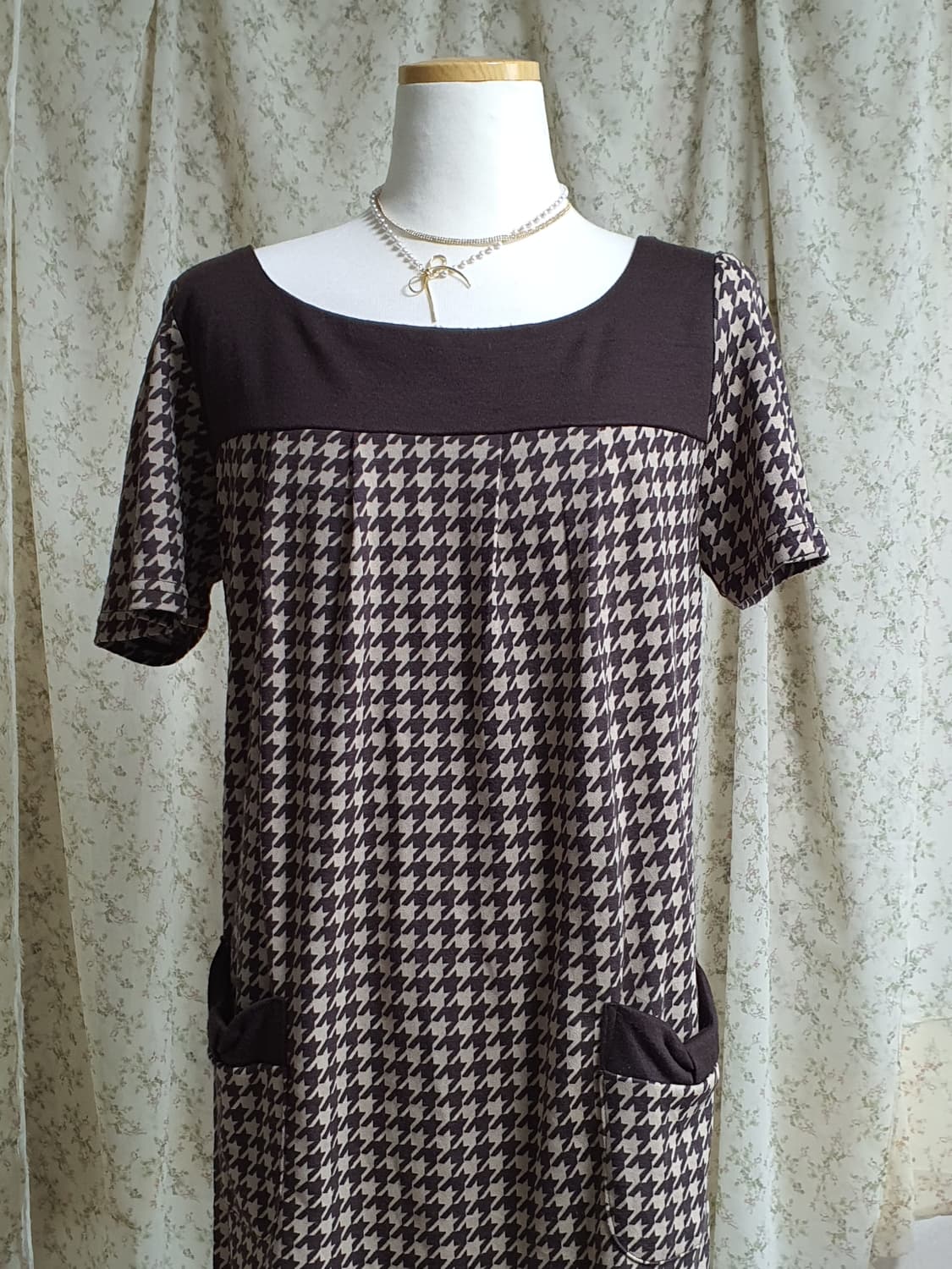 [일본빈티지] 4천원 하운드투스 체크 반팔 원피스 상품이미지2