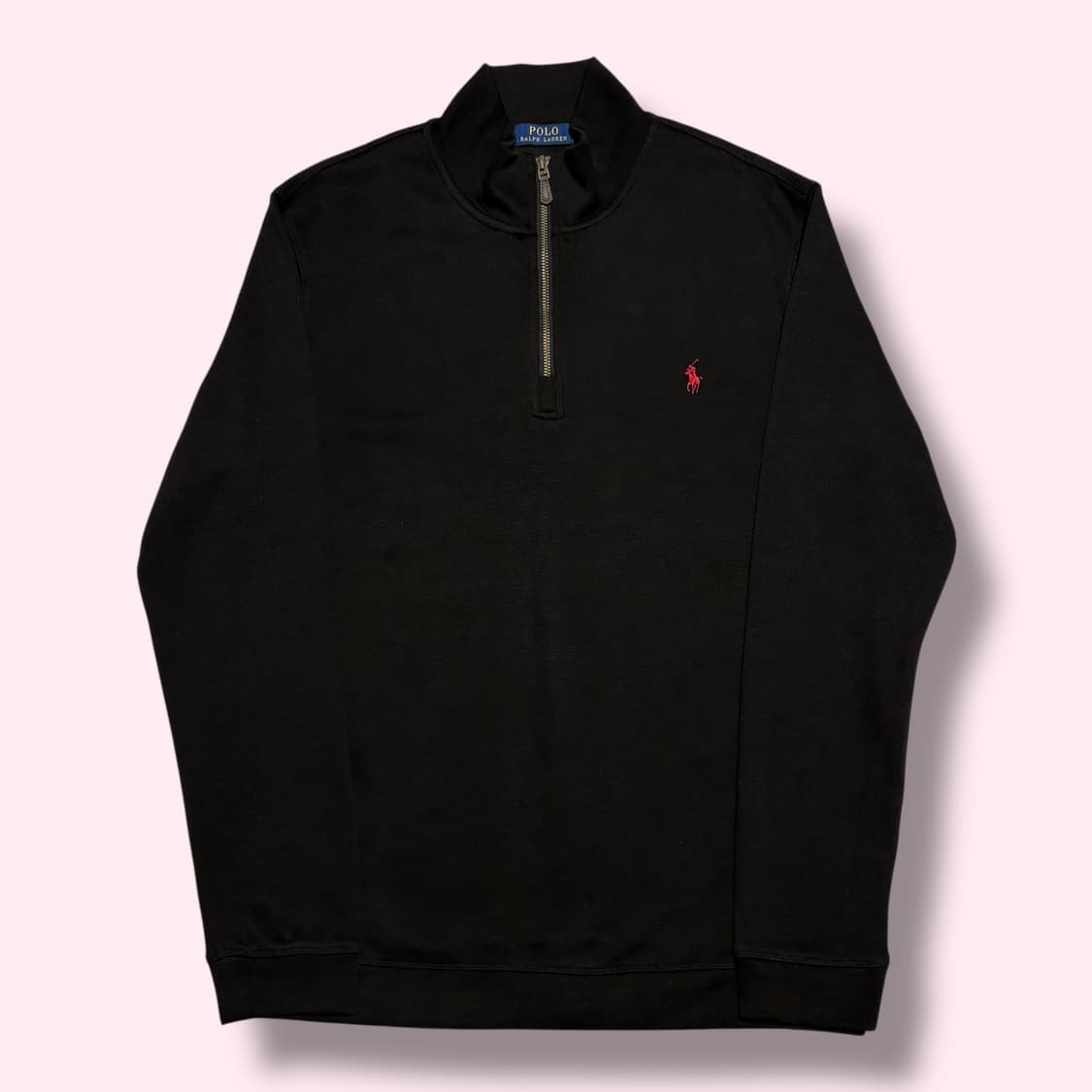 Polo Ralph Lauren 블랙 코튼 반집업 니트 상품이미지1