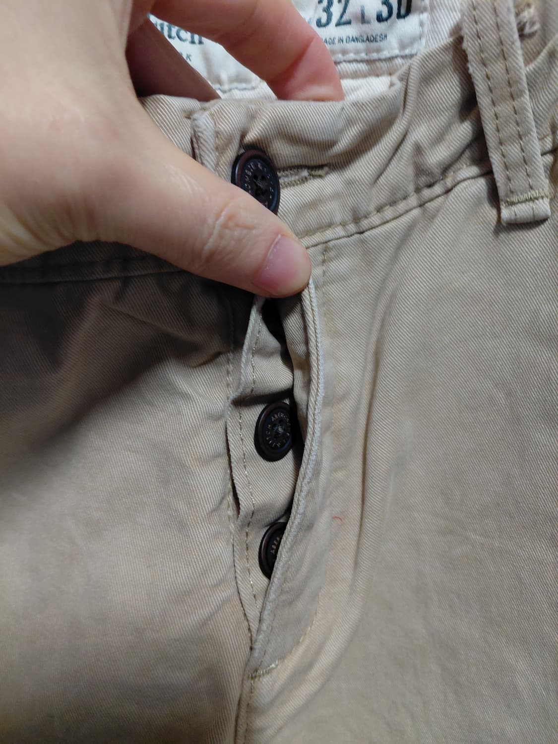 [아베크롬비](새제품)슬림핏 치노 면바지 32사이즈  상품이미지4