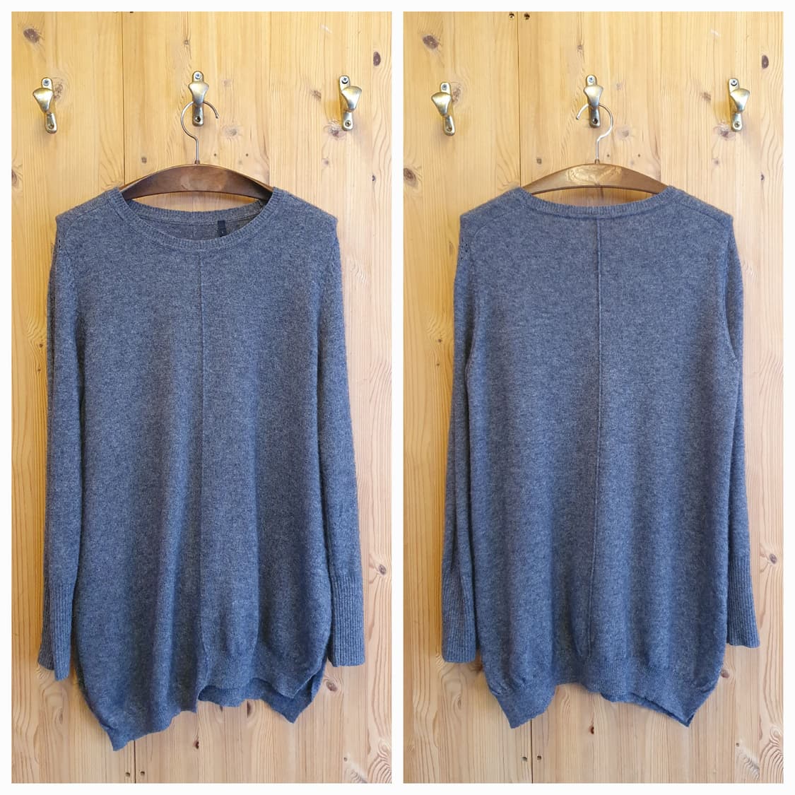 66.Cashmere 라운드니트(그레이)  상품이미지1