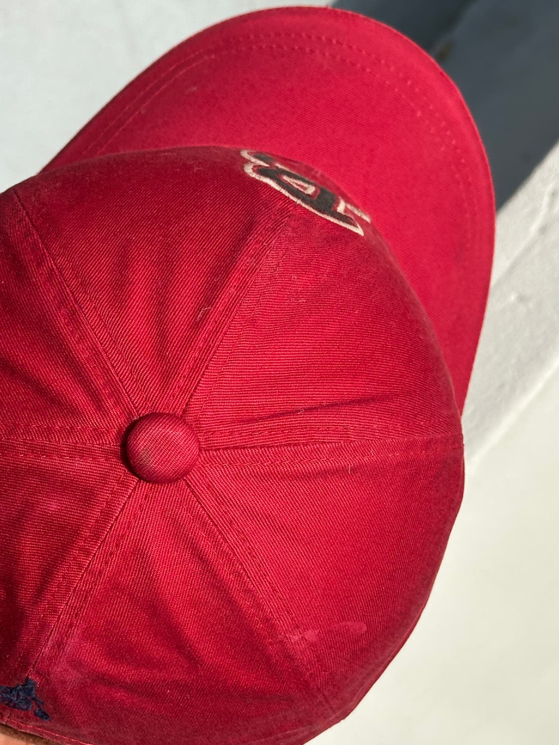 [M-L] 90s 빈폴 로고 레드 볼캡 모자 상품이미지5
