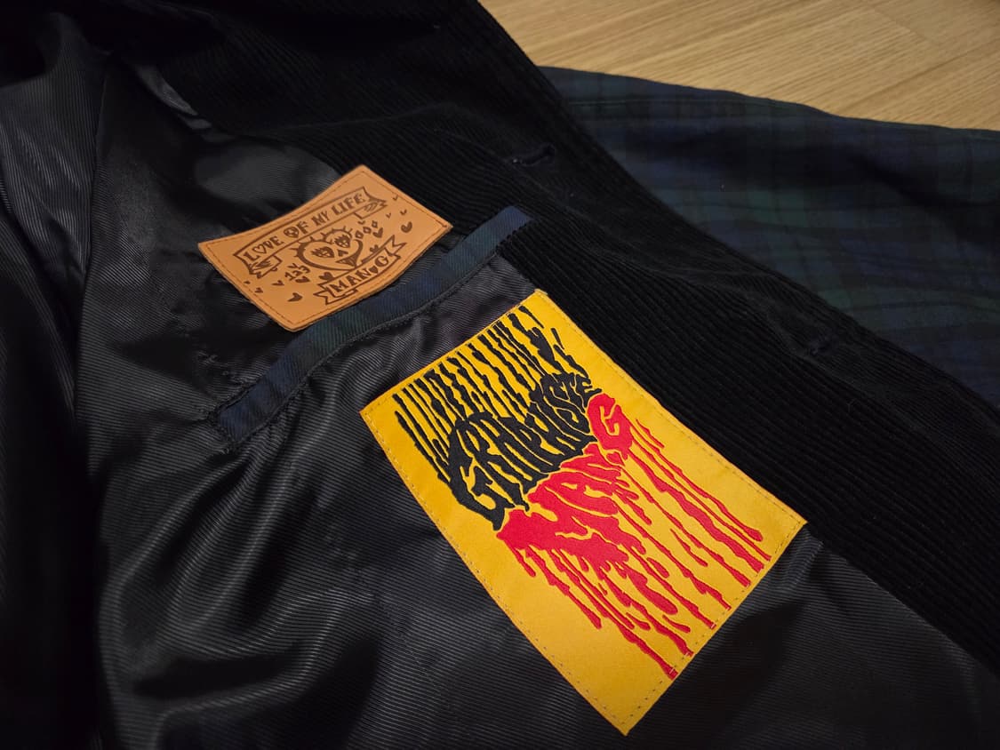 그라피스트 만지 그래피티 체크 롱 코트 상품이미지6