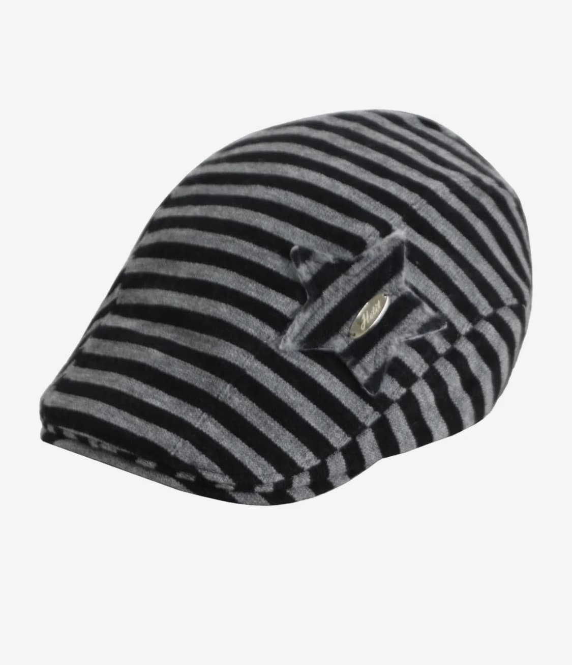 Hetit 헤티 y2k 스트라이프 헌팅캡 블랙 상품이미지3