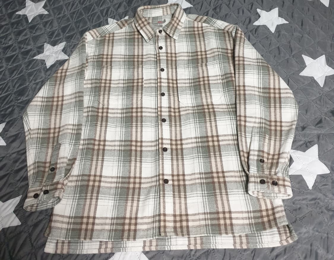 스파오 오버사이즈 더블포켓 혜비 플란넬 셔츠 (M) 상품이미지1