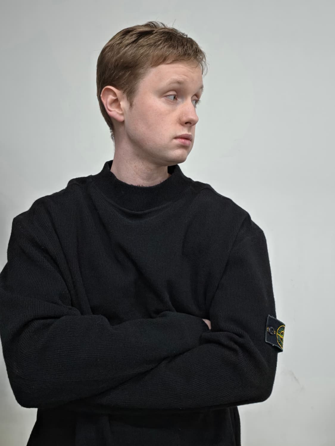 99AW 스톤 아일랜드 블랙 오버사이즈 울 혼방 니트 상품이미지2