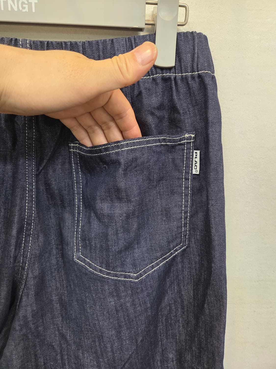 플랙 여름 밴딩 진청 데님팬츠 m 상품이미지3