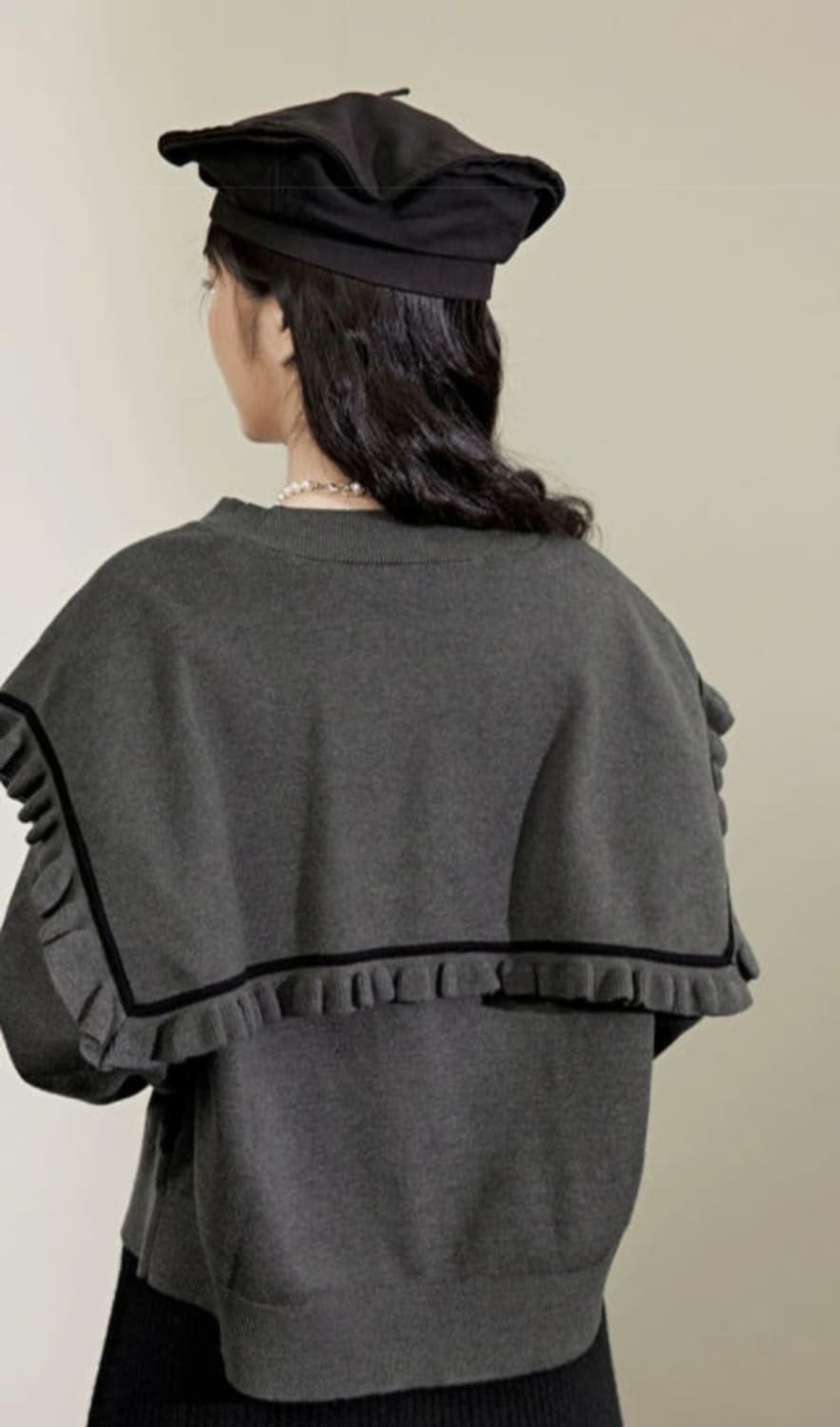 쿠오세 빅카라 니트 가디건 L 상품이미지1