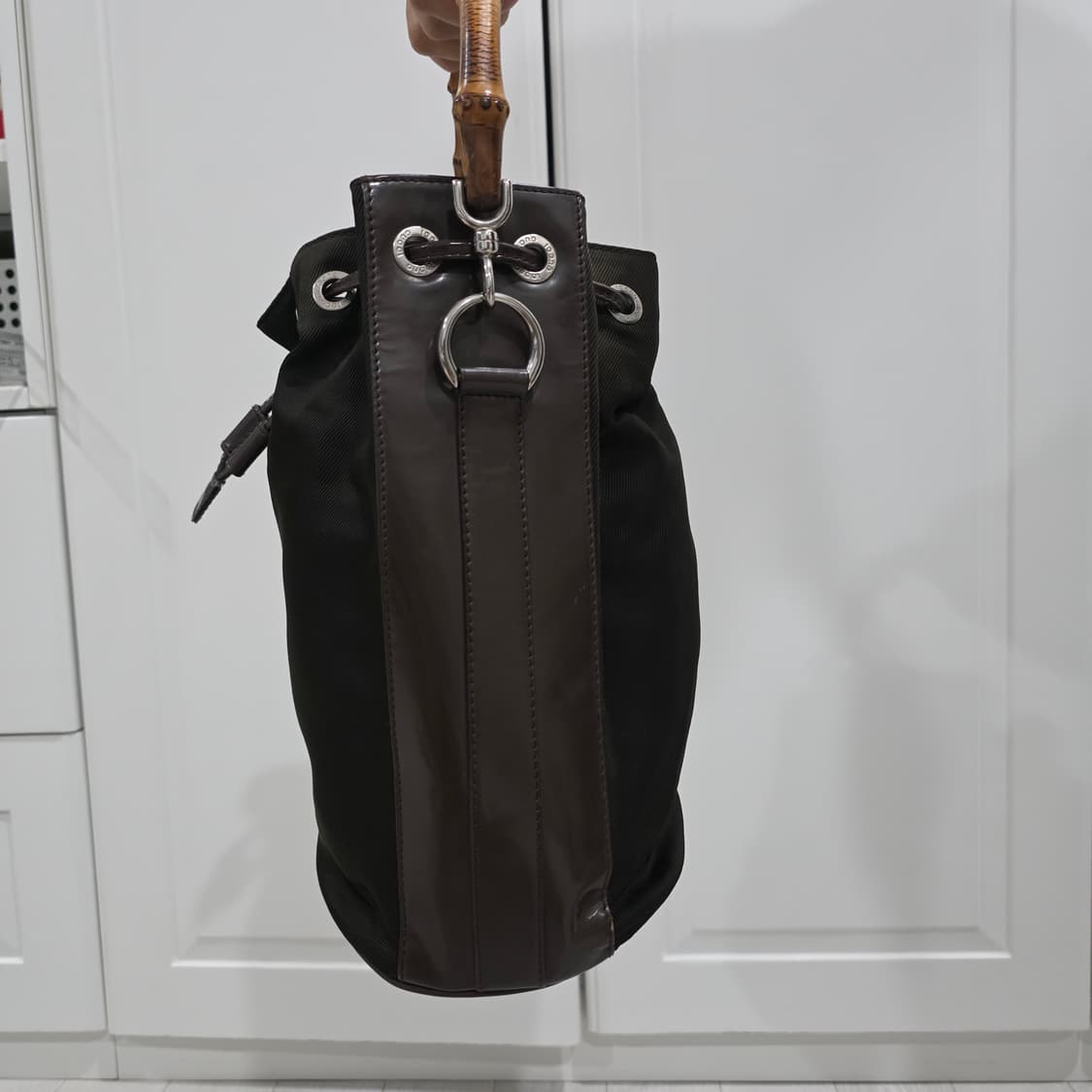 구찌 빈티지 뱀부 나일론 버킷백 토트백 핸드백 숄더백 상품이미지3