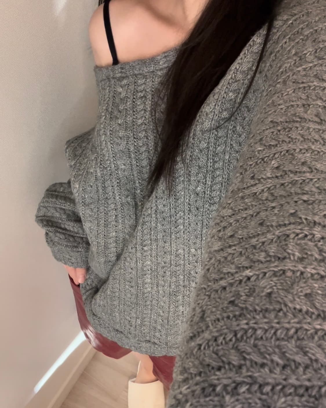 CECIL MCBEE dolman sleeve grey knit 상품이미지1