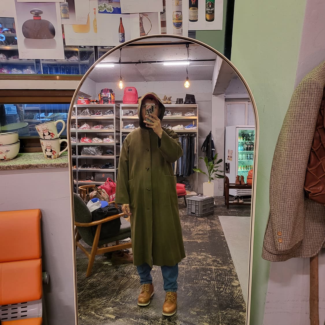 JPN 빈티지 모직 롱 코트 상품이미지10