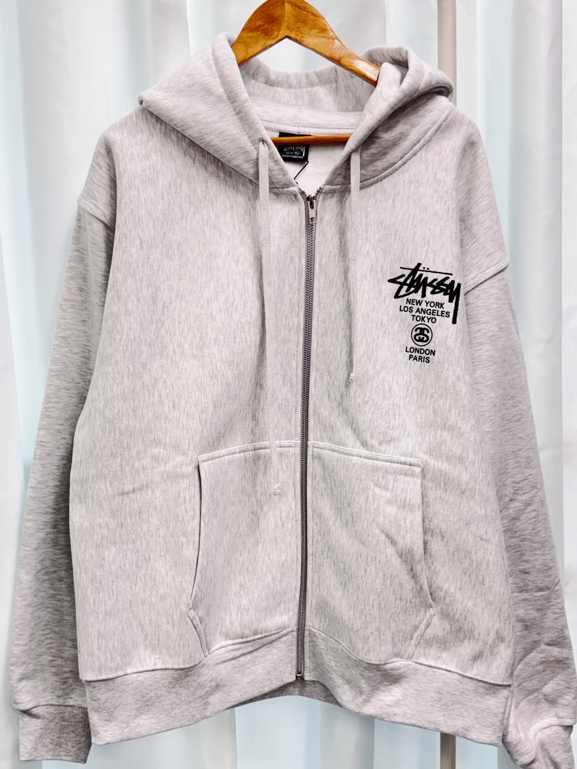 [새상품] 스투시 월드투어 기모 후드집업 상품이미지3