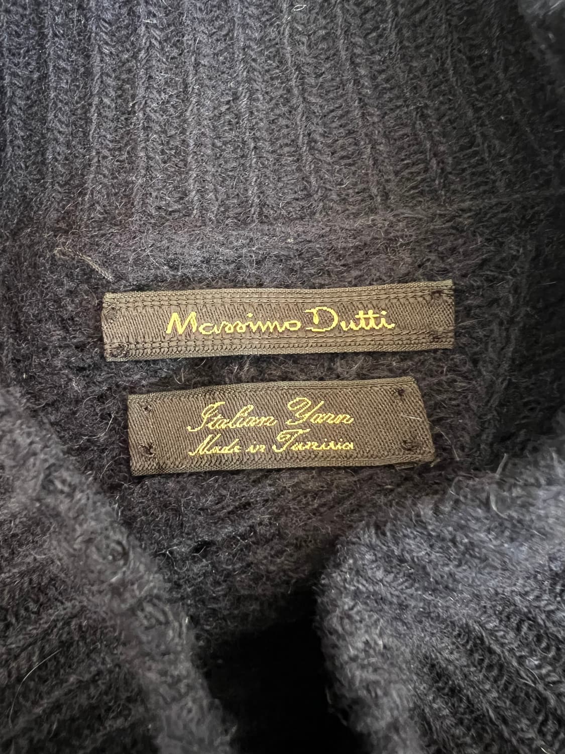 마시모뚜띠 남성 네이비 케이블니트 하프터틀넥니트 상품이미지8