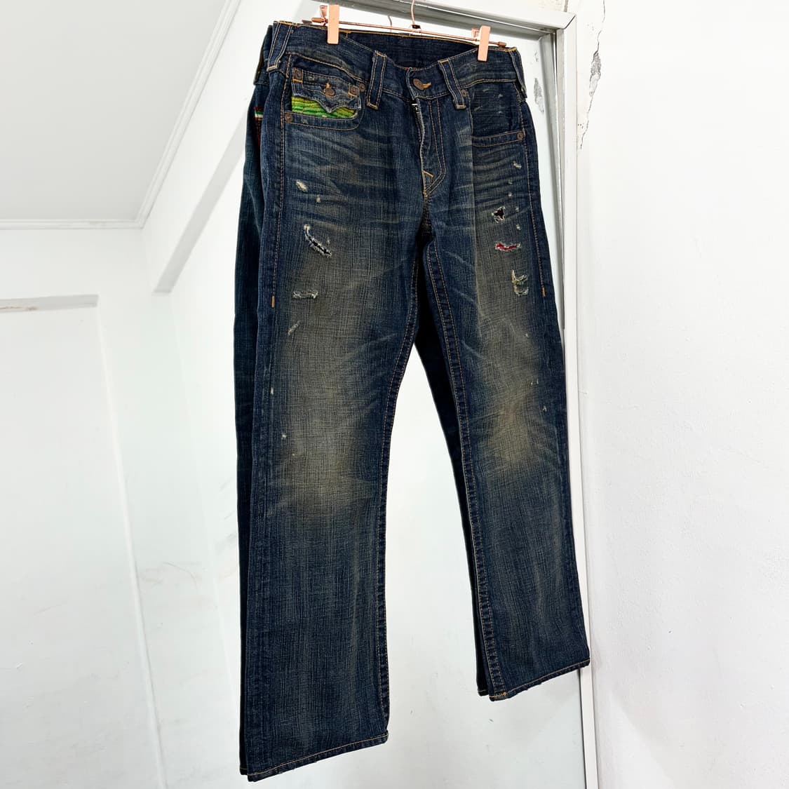 트루릴리전 레인보우 데미지 데님 팬츠 상품이미지5