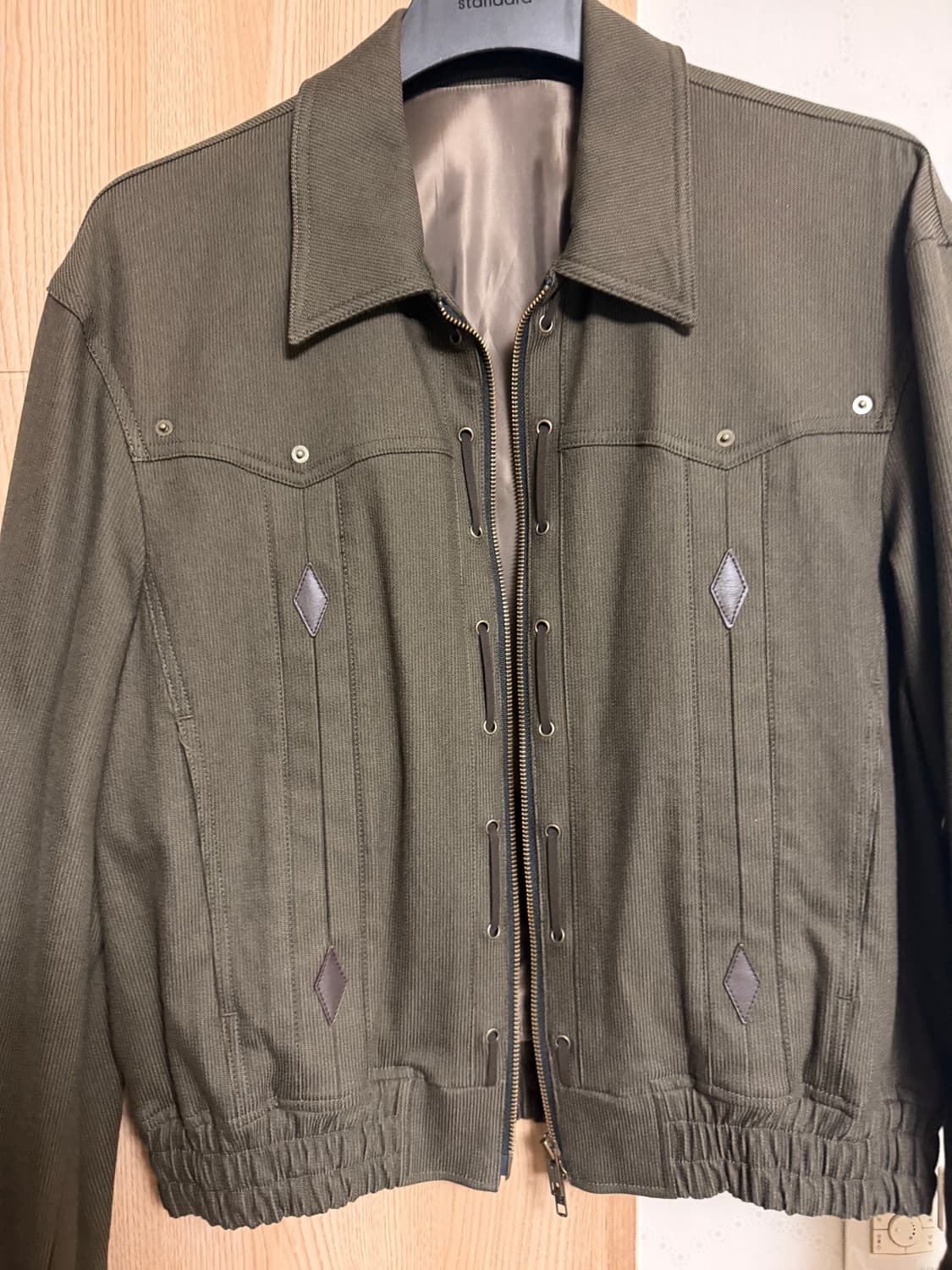 엘무드 프레리 믹스드 웨스턴 블루종 카키 46사이즈 상품이미지2