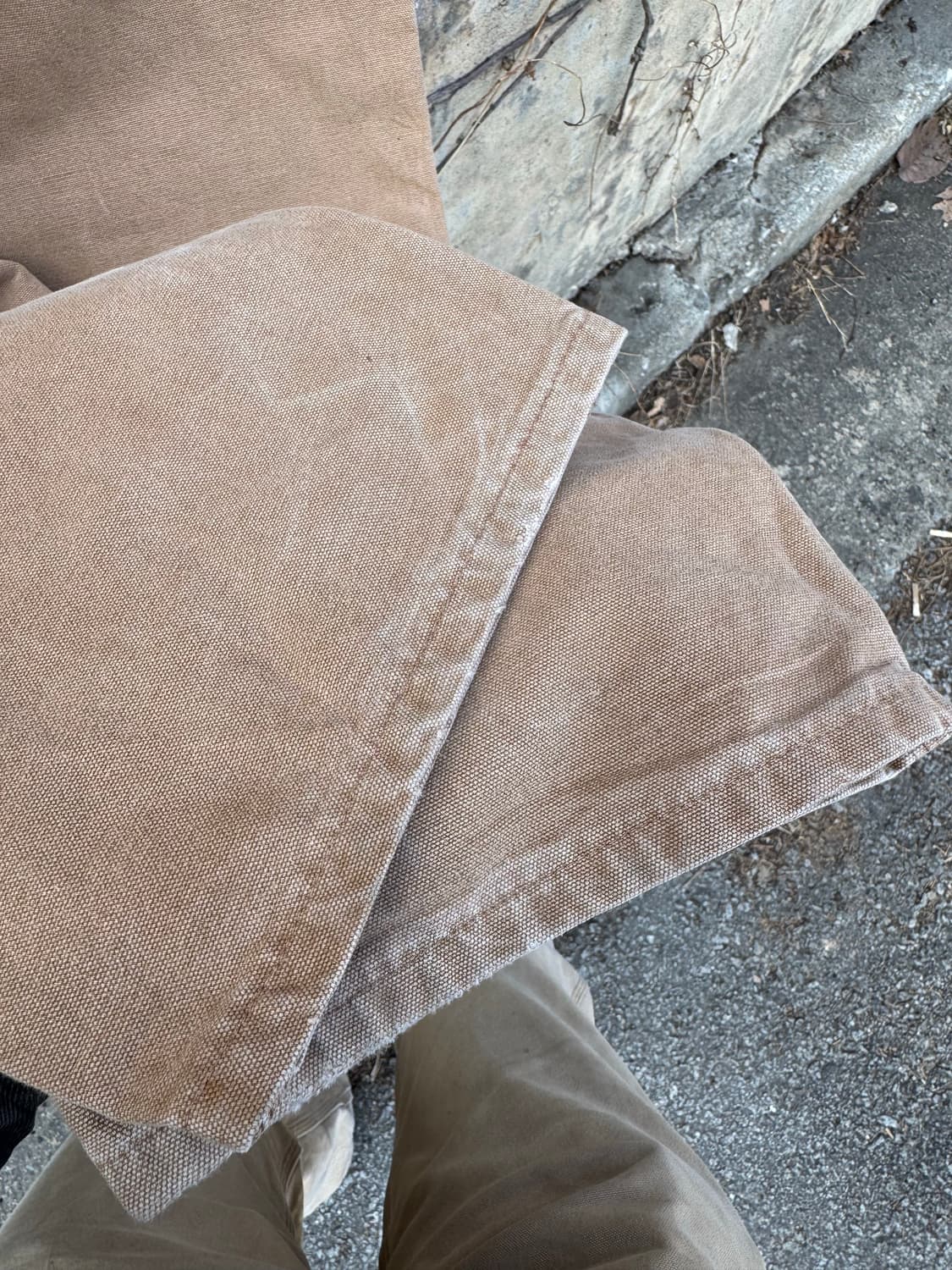 칼하트 빈티지 b11 brn 베이지 페이딩 싱글니 카펜터 워크 팬츠 상품이미지7