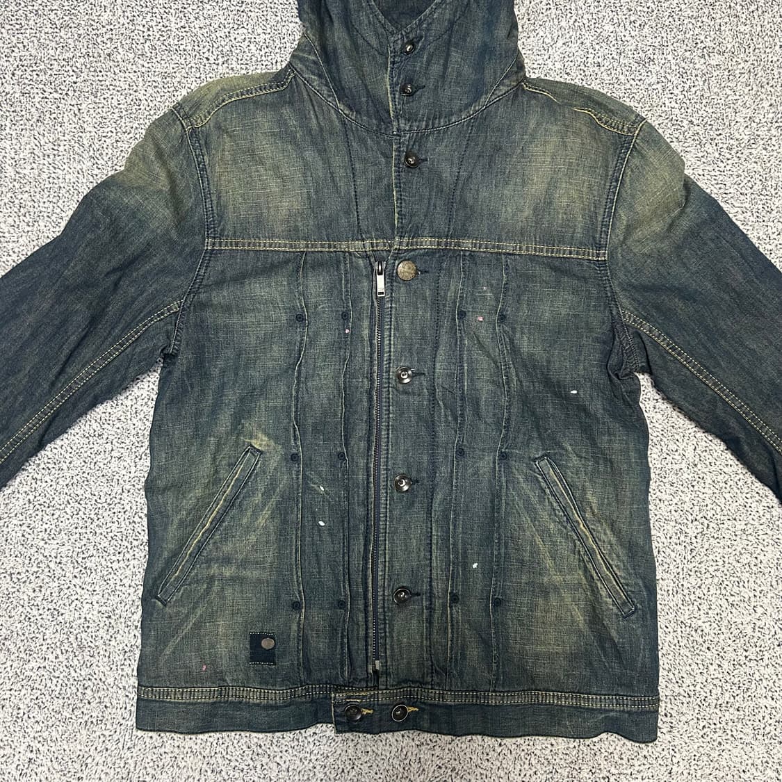 Diesel Washed Denim Hood Jacket 상품이미지3