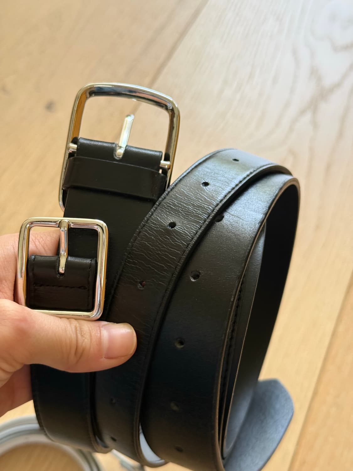 LCDC 트리플 레더 벨트 (실버) 상품이미지3