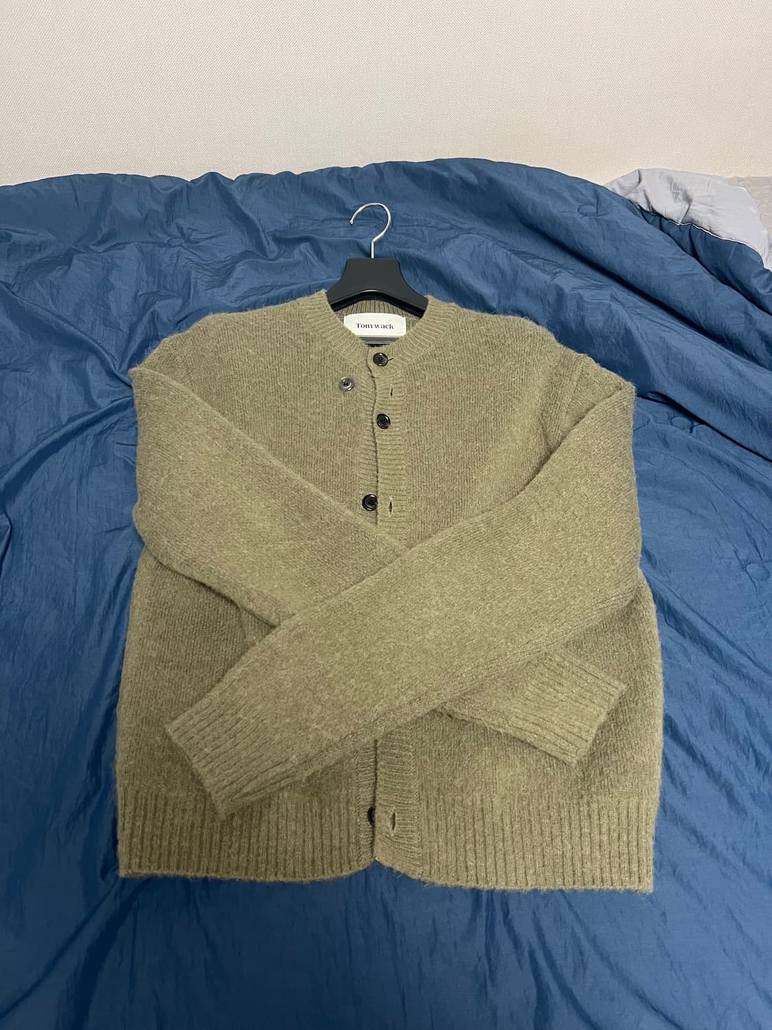 토니웩 알파카 모헤어 가디건 24fw 헷지 그린 m사이즈 상품이미지3