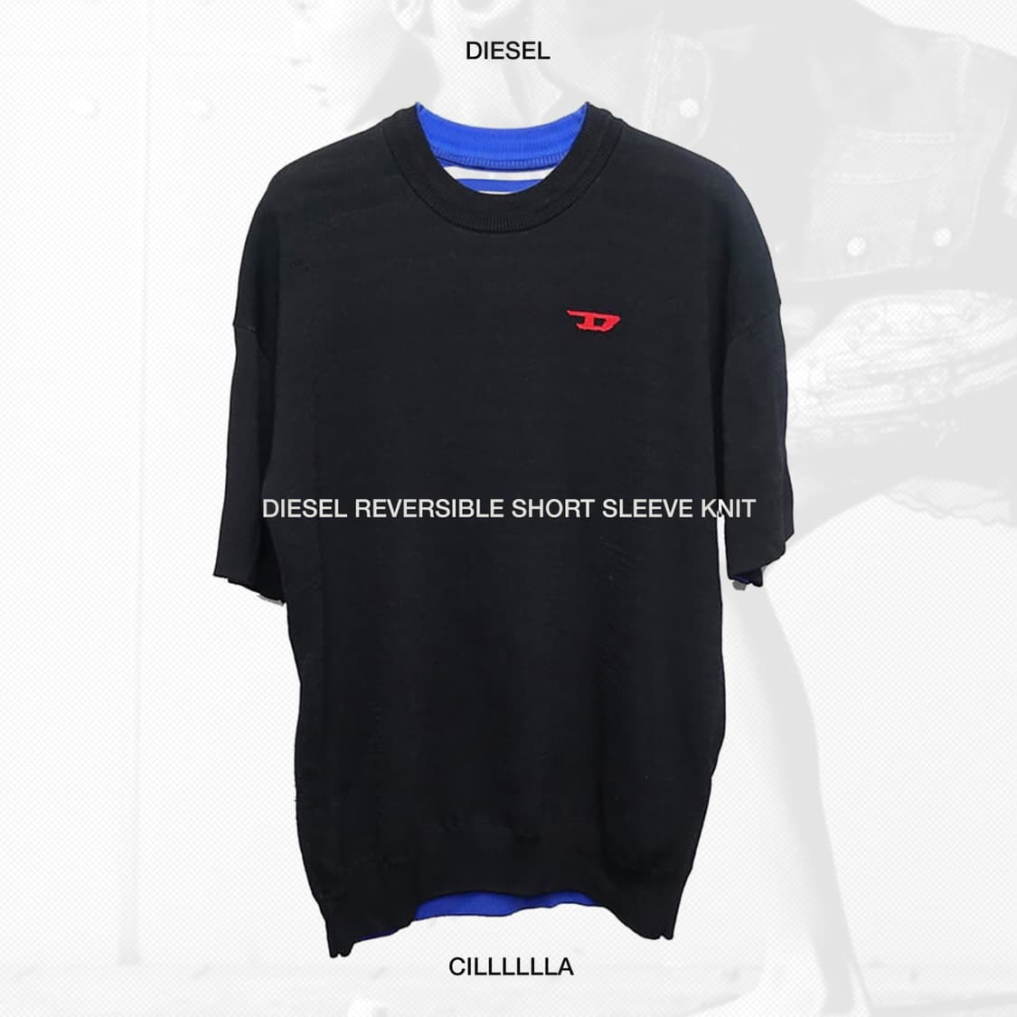 DIESEL 디젤 리버시블 반팔니트 상품이미지1