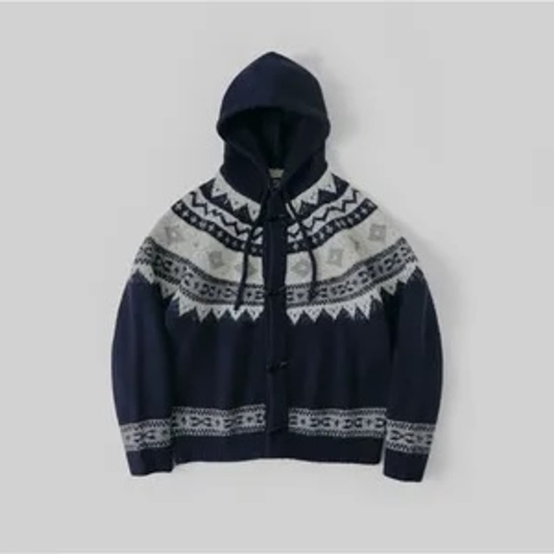 라퍼지스토어 에스닉 후드 더플 니트 상품이미지1