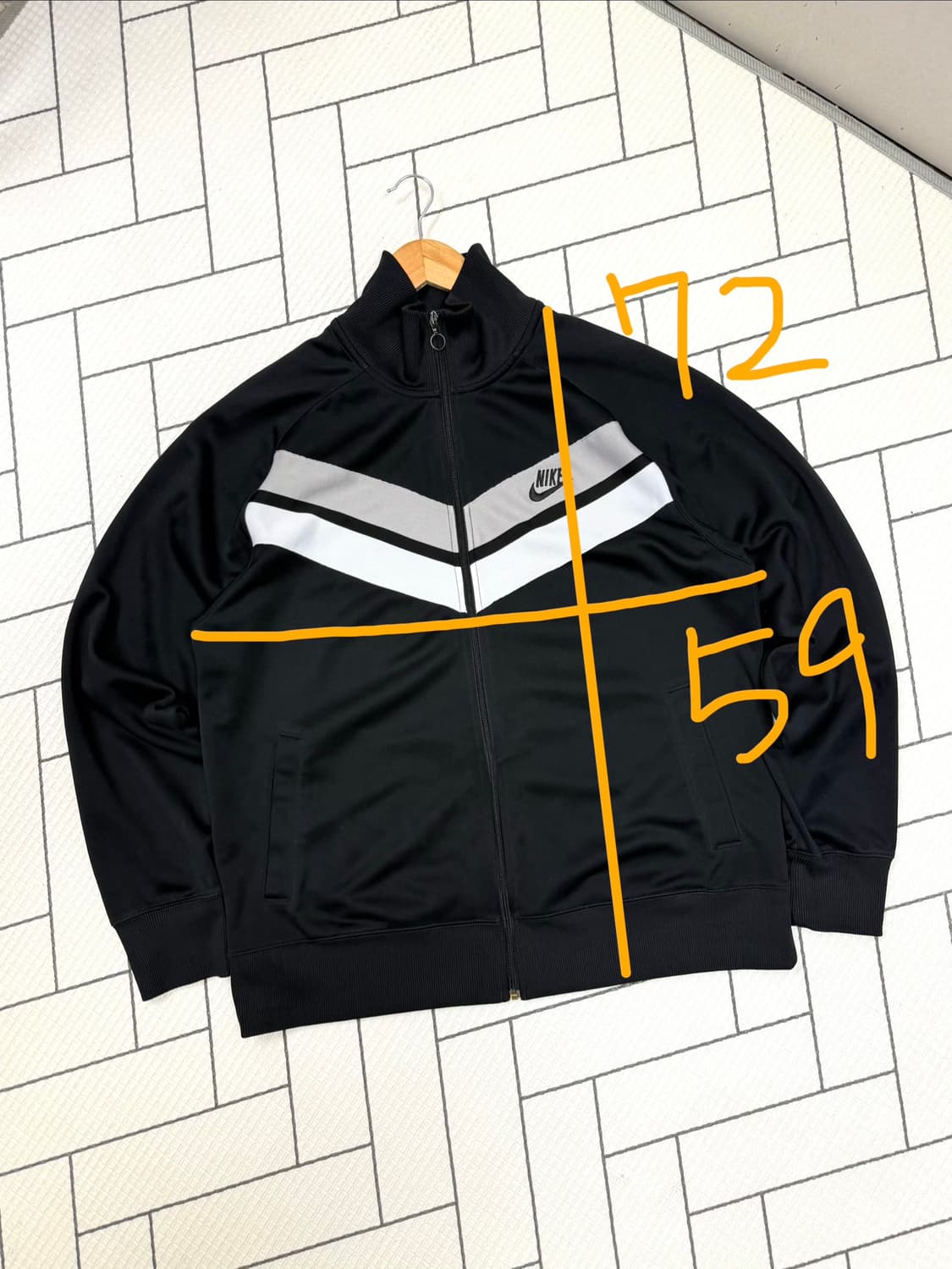 남성 110 xxl / 나이키 올드스쿨 져지 트랙탑 블랙 상품이미지2