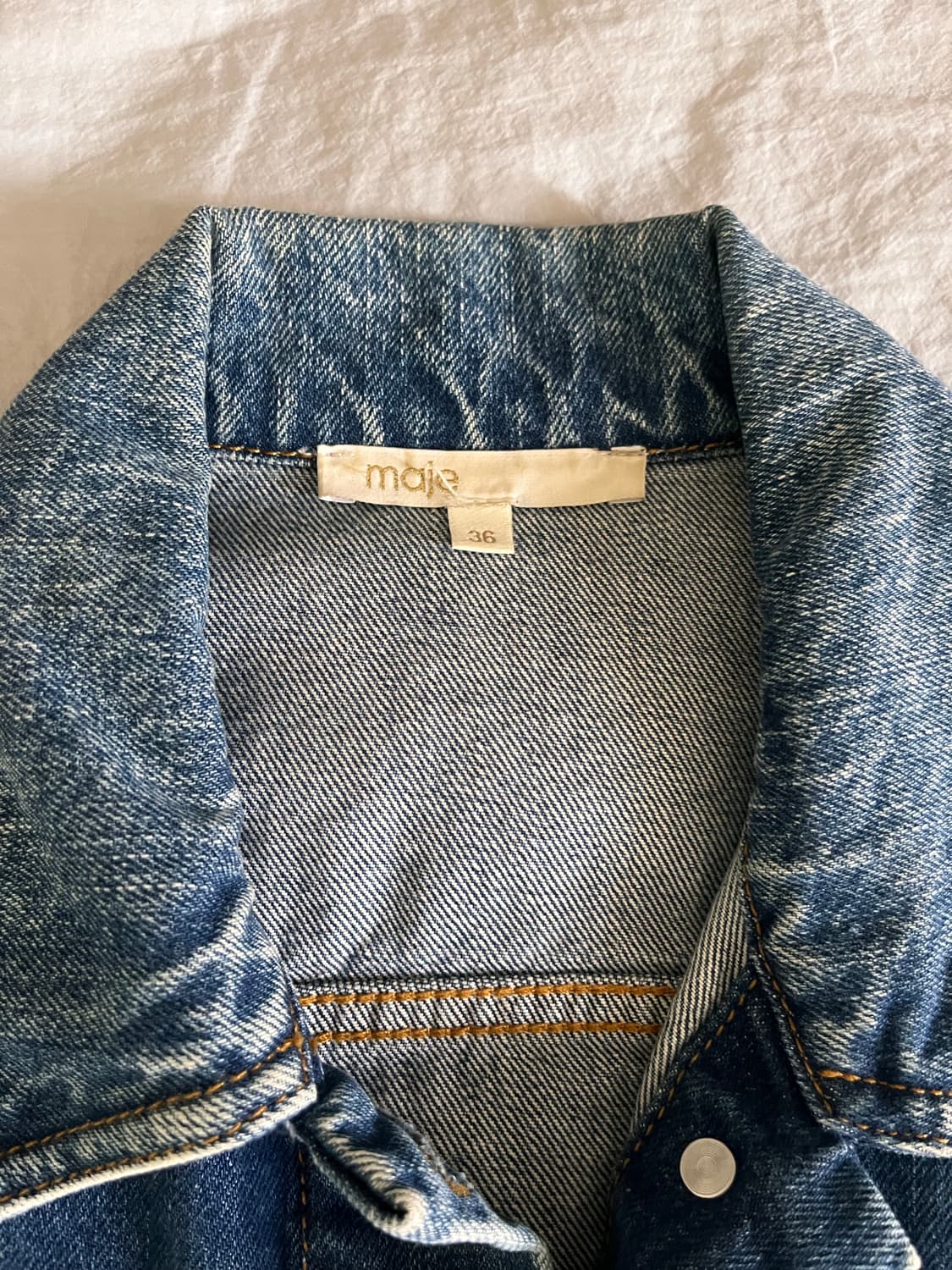 maje 마쥬 쁘띠 데님 자켓_36 사이즈 상품이미지2