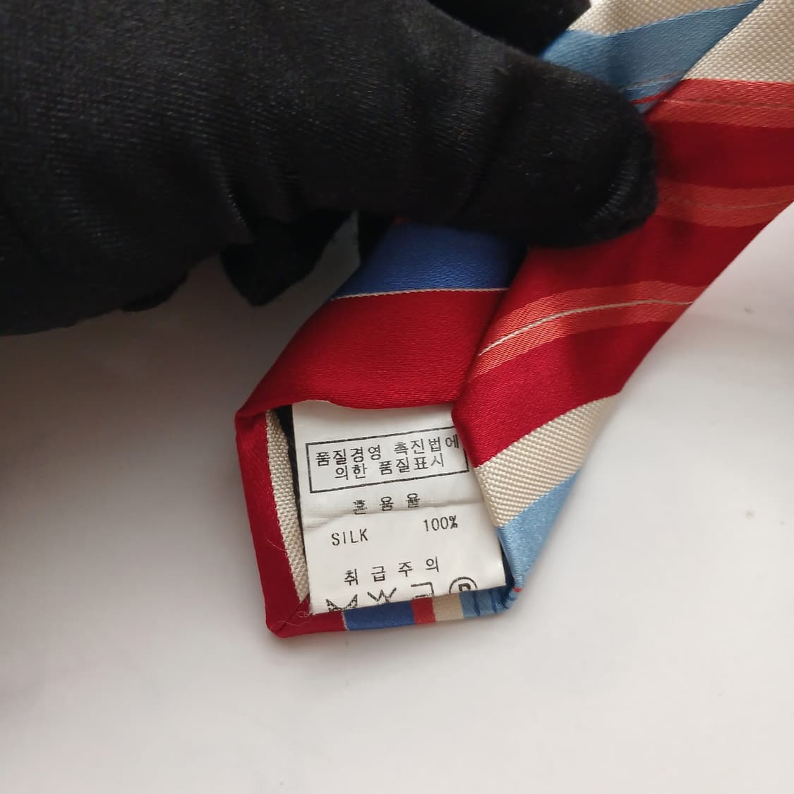 에르메네질도 제냐 실크 레드 스트라이프 넥타이 9cm A등급 A18600 상품이미지9