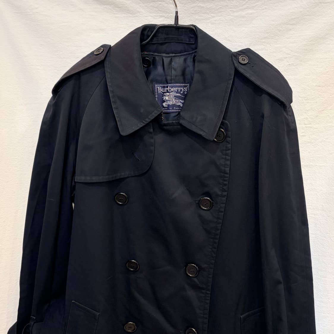 버버리 정품 네이비 더블 트렌치코트 내피있음 상품이미지2