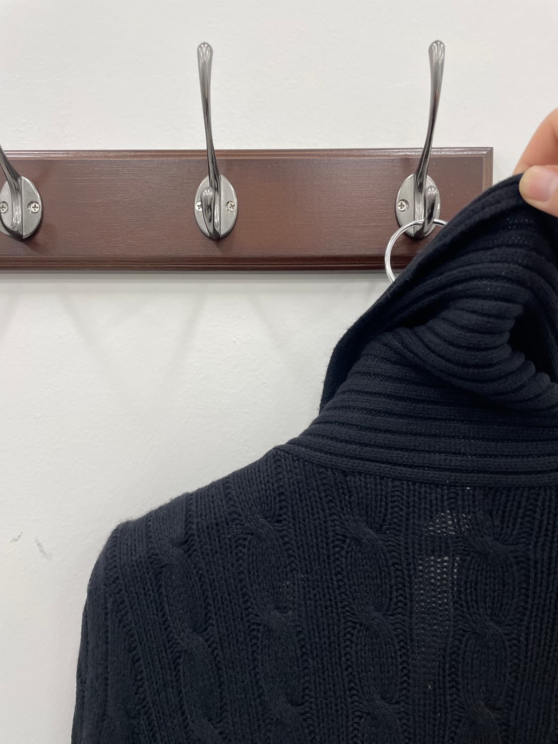 폴로 랄프로렌 캐시미어 혼방 오픈 숄 머플러 꽈베기 롱 가디건 상품이미지5