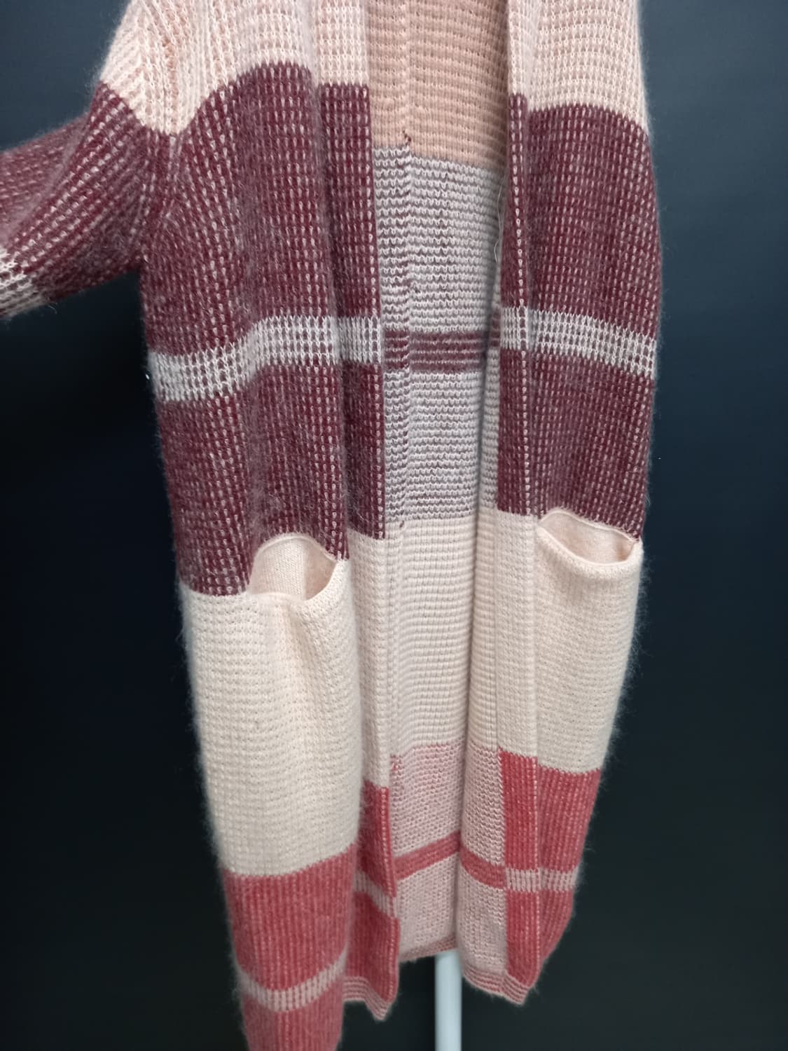 시스템 춘추동 양모 캐시미어블랜 맥시 롱 가디건 F 44-77 상품이미지4