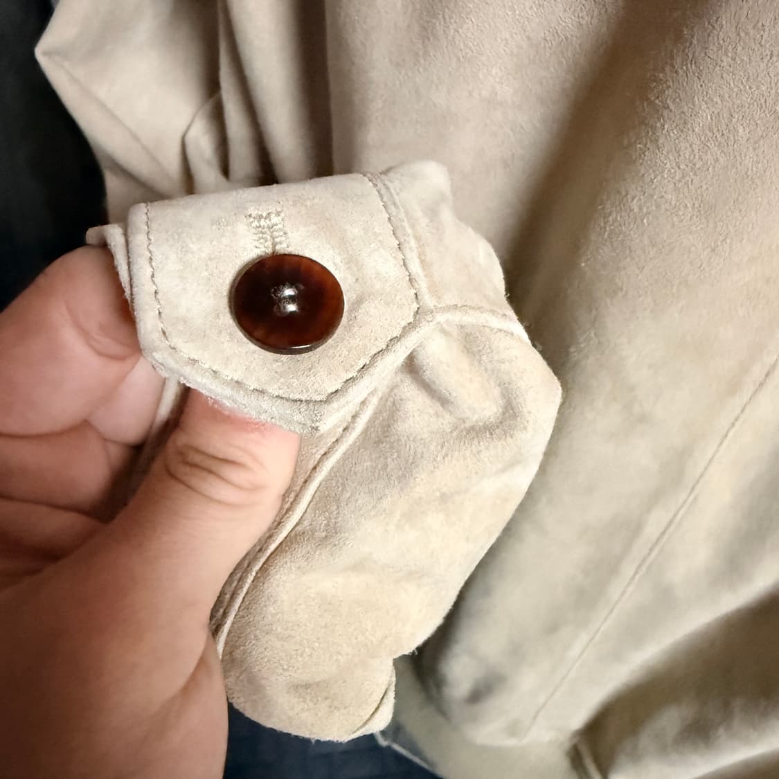 포터리 고트스킨 스웨이드 자켓 3 베이지 상품이미지5