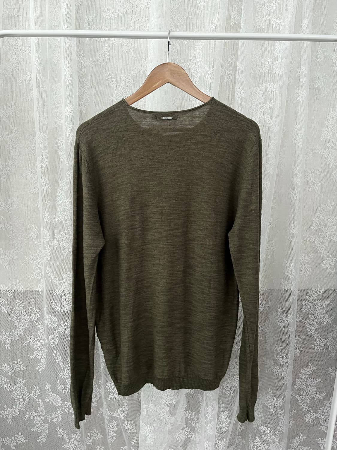 XL) 안토니모라토 코튼 비스코스 니트 카키 상품이미지2