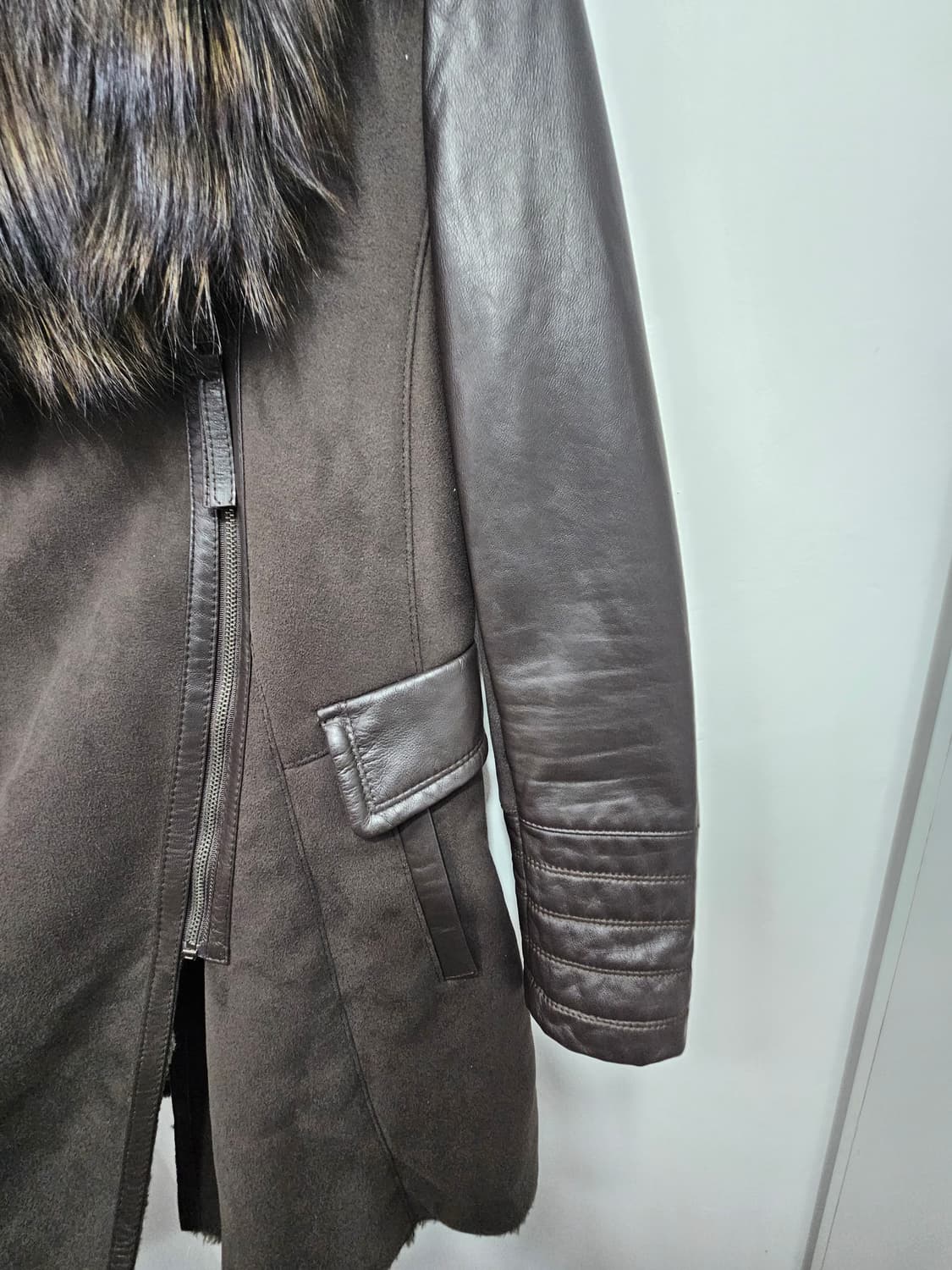 아르덴미즈(ArdentMiz) 양가죽 폭스퍼 코트 자켓 상품이미지8